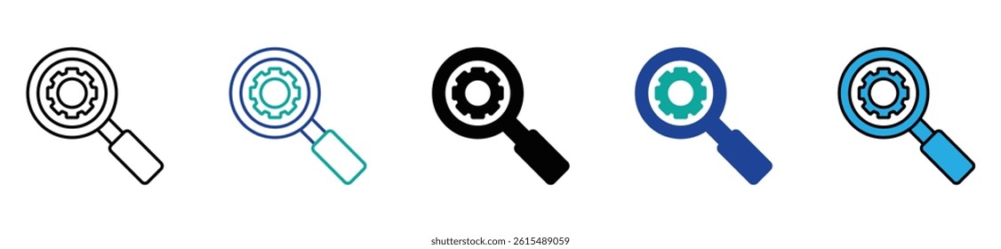 Resource icon in black and colored style. vector stock. 