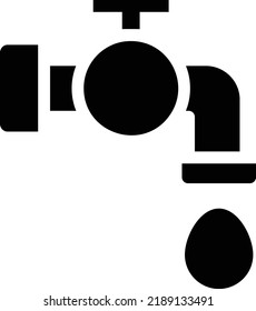 Resource Icon With Glyph Style, Energy Sign And Symbol Isolated On White Background