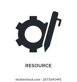 Symbolstil für Ressourcen. Vektorgrafik für Grafikdesign