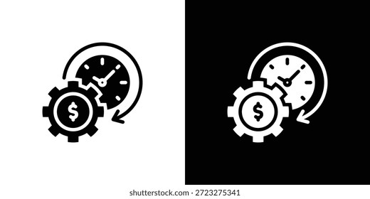 Ressourcensymbolsatz Schwarzweiß