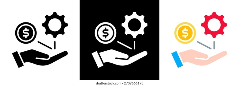 Resource Icon Set Glyph vector Illustration