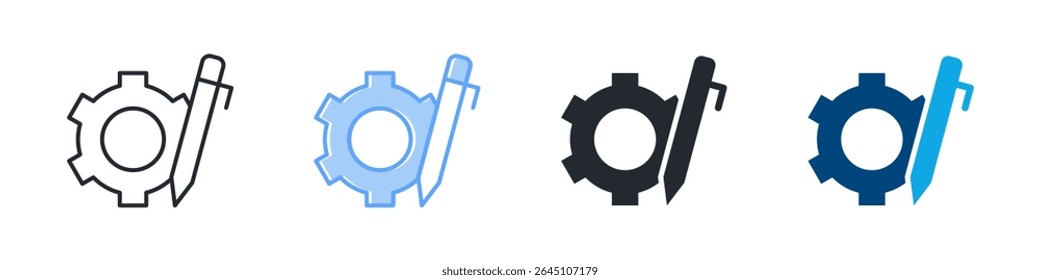 Resource Icon Set Multiple Style. Designed In Outline, Blue, Glyph, Dual Tone