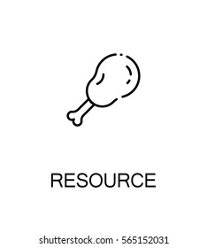 Resource icon. Single high quality outline symbol for web design or mobile app. Thin line sign for design logo. Black outline pictogram on white background