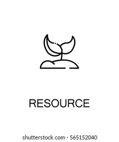 Resource icon. Single high quality outline symbol for web design or mobile app. Thin line sign for design logo. Black outline pictogram on white background