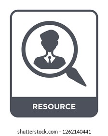 resource icon vector on white background, resource trendy filled icons from Strategy collection, resource simple element illustration