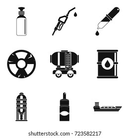Resource icons set. Simple set of 9 resource vector icons for web isolated on white background