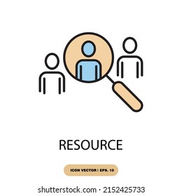 resource icons  symbol vector elements for infographic web