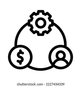 gráfico vectorial de icono de línea de recursos