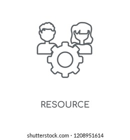Resource linear icon. Resource concept stroke symbol design. Thin graphic elements vector illustration, outline pattern on a white background, eps 10.