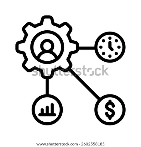 Resource Management Icon Element for Design