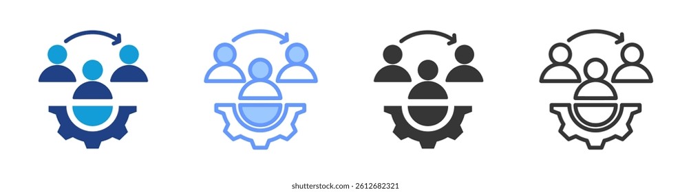 Resource Management icon set multiple style collection