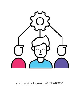 Resource Management Vector Filled outline illustration style icon. EPS 10 file