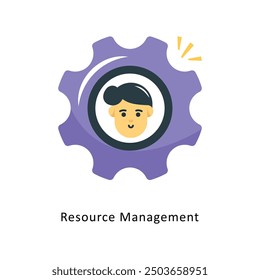Resource Management Vector Flat Icon Design illustration Symbol on White background EPS 10 File 