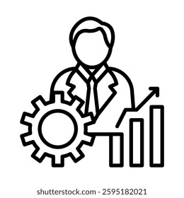 Resource Management Vector Line Icon Design