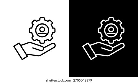 Gestión de recursos Diseño de conjunto de iconos blancos
