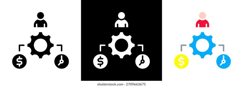 Resource ManagementIcon Set Glyph vector Illustration