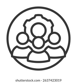Resource Planning Icon Lineal Style Vector Illustration