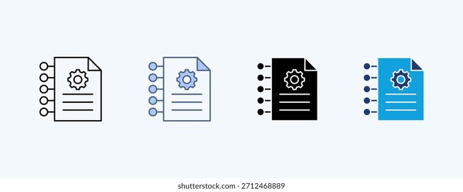 Resource Planning Multiple Icon Illustration Vector