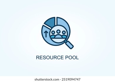 Ilustración de Vector de símbolo de piscina de recursos o símbolo de logotipo