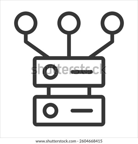 Resource Pooling Outline Icon Vector Illustration