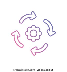 Resource Recovery in Circular Systems vector stock icon