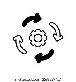 Resource Recovery in Circular Systems vector stock icon