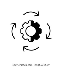 Resource Recovery in Circular Systems vector stock icon