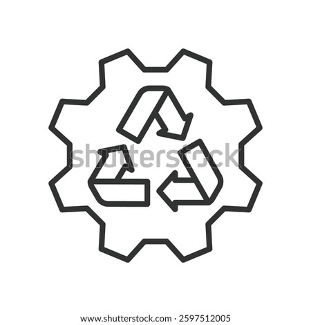 Resource Recovery, icon in line design. Recycling, waste management, Composting, Reuse, Waste reduction on white background vector. Resource Recovery editable stroke icon