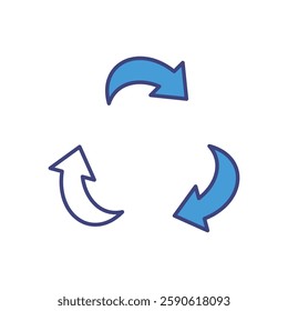 Resource Recycling in Circular Economy vector stock icon