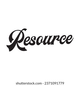 resource text on white background.
