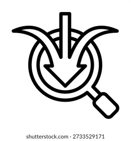 Icono de seguimiento de recursos - Estilo de iconos de contorno negro para la gestión de emergencias