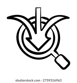 Resource Tracking Icon With Dooldles Handdrawn Style For Emergency Management