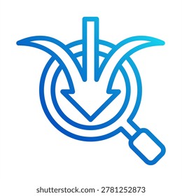 Resource Tracking Icon - Outline Gradient Icons For Emergency Management