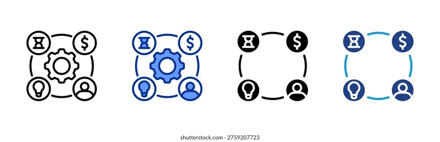 Resource Use icon collection with multiple styles