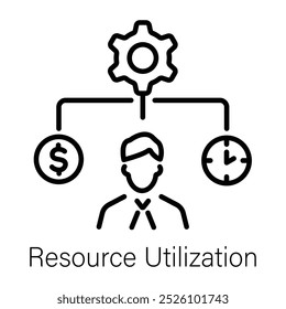 Ícone de utilização do recurso no estilo de linha