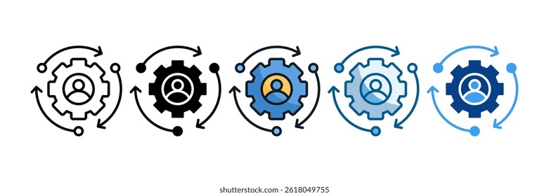 Resource Utilization Icon Set Multiple Style Collection
