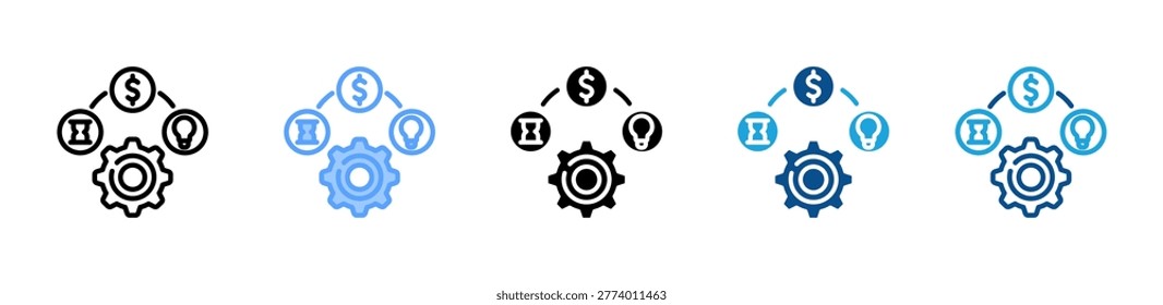 Resource web icon with multiple style collection