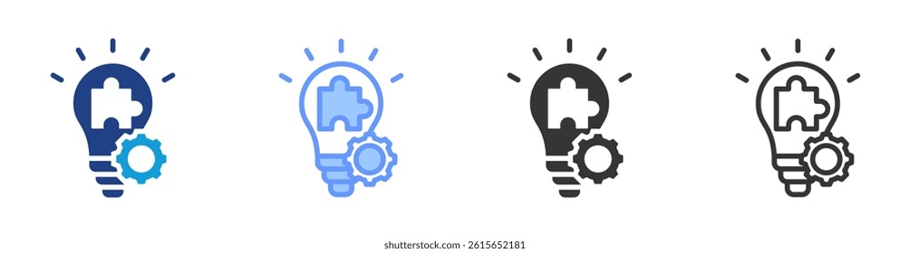 Resourcefulness icon set multiple style collection