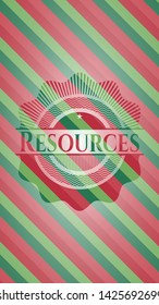 Resources christmas emblem background. Vector Illustration. Detailed.