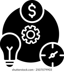 Resources Glyph Vector Icon Design