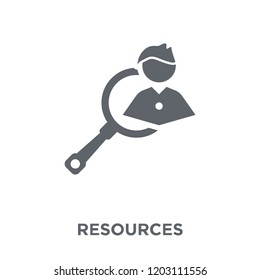 Resources icon. Resources design concept from Startup collection. Simple element vector illustration on white background.