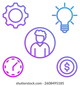 Resources icon represented by Resources simple symbol Flat style.