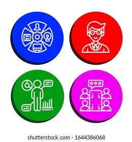 resources icon set. Collection of Role, Manager, Hr, Meeting icons