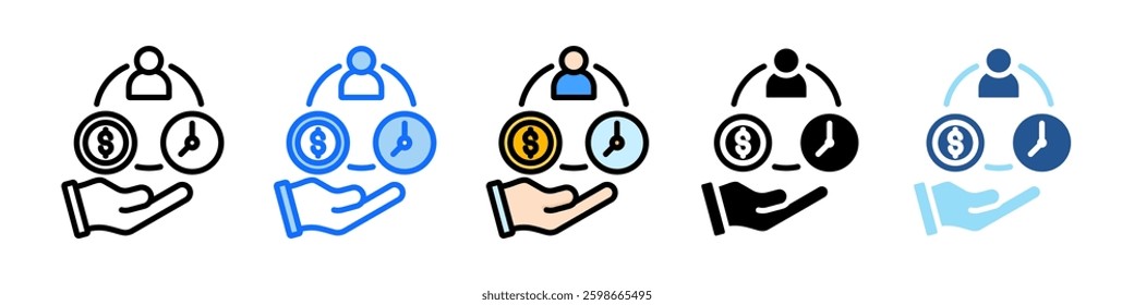 Resources Icon Set Multiple Style Collection