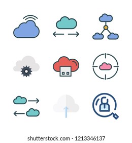 resources icon set. vector set about cloud computing and human resources icons set.