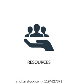 resources icon. Simple element illustration. resources concept symbol design. Can be used for web and mobile.