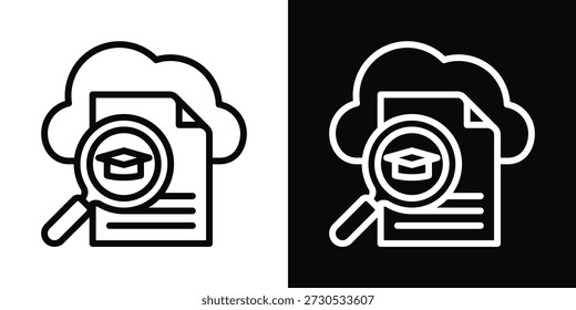 Estilo de fondo blanco y negro del icono de los recursos