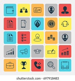 Resources Icons Set. Collection Of Anonymous, Job Applicants, Location And Other Elements. Also Includes Symbols Such As Cash, Megaphone, List.