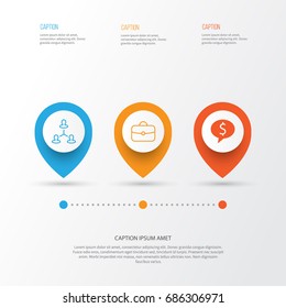 Resources Icons Set. Collection Of Hierarchy, Deal, Briefcase And Other Elements. Also Includes Symbols Such As Opinion, Discussion, Money.