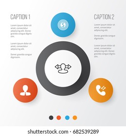 Resources Icons Set. Collection Of Manager, Call, Goal And Other Elements. Also Includes Symbols Such As Call, Man, Employee.